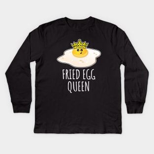 Fried Egg Queen Kids Long Sleeve T-Shirt